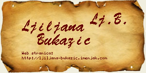Ljiljana Bukazić vizit kartica